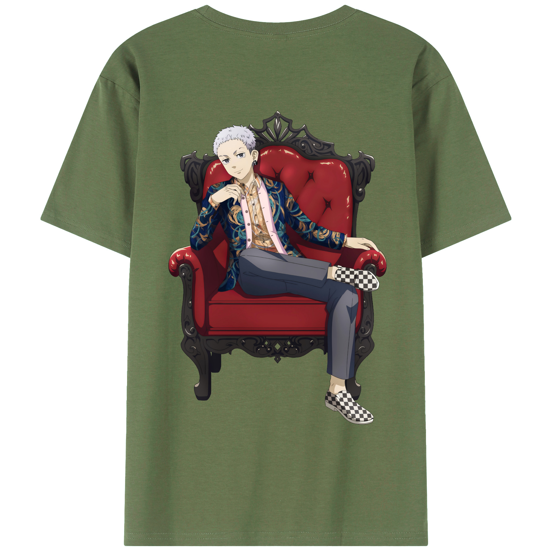 （画像用） 東京リベンジャーズ Tokyo Revengers 綿100％ メンズ半袖Tシャツ（バックプリント） 通気性
